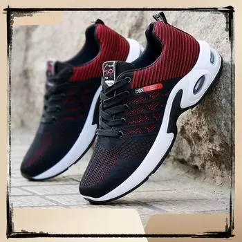 модные мужские повседневные кроссовки вулканизированная обувь мужские кроссовки модные летние дышащие сетчатые дышащие кроссовки на танкетке мужские большие размеры 39