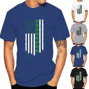 Модные мужские повседневные летние топы с круглым вырезом и принтом флага, блузка, футболки L чёрный