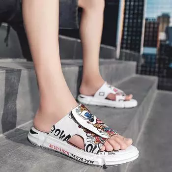 Модные мужские повседневные сандалии, шлепанцы 39-44 39 белый