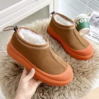 Модные мужские повседневные теплые зимние ботинки из хлопка в британском стиле, замшевые ботинки из коровьей кожи, дизайнерские ковбойские ботинки на платформе 240 верблюд