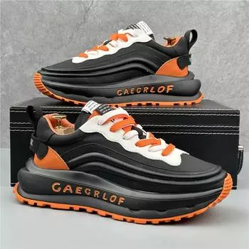 Модные мужские повседневные туфли Белые мужские кроссовки на платформе Уличная дышащая спортивная обувь Легкие кроссовки для бега Теннисные туфли 38