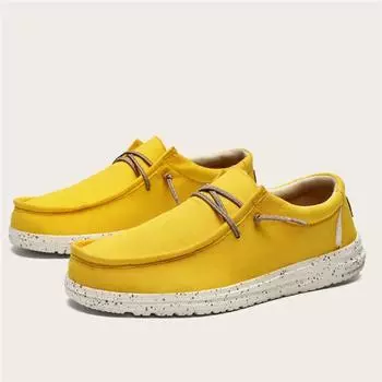 Модные мужские повседневные туфли больших размеров 40-48, уличные мужские кроссовки на плоской подошве, легкие туфли-лодочки, лоферы для вождения, дышащая мужская парусиновая обувь 7.5 синий