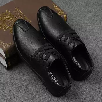 Модные мужские повседневные туфли из коровьей кожи, винтажные мужские туфли, оксфорды, мужские дизайнерские туфли на плоской подошве, свадебная обувь для торжественных случаев, мужская обувь 38 чёрный