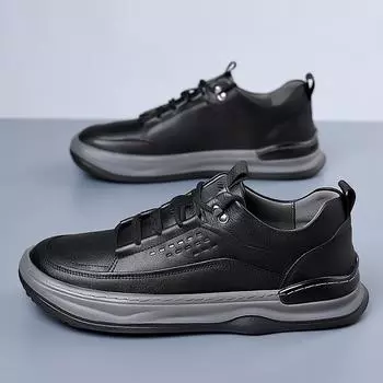 Модные мужские повседневные туфли на шнуровке, дышащие, деловые, ручной работы, уличные, брендовые, классические, черные, мужские туфли, мокасины на плоской подошве 6.5