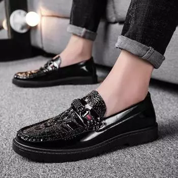 Модные мужские повседневные туфли с круглым носком, нескользящие и водонепроницаемые, на плоской подошве, мужские кожаные туфли, обычная летняя распродажа, классические, оригинальные, роскошные, для взрослых, из искусственной кожи 39