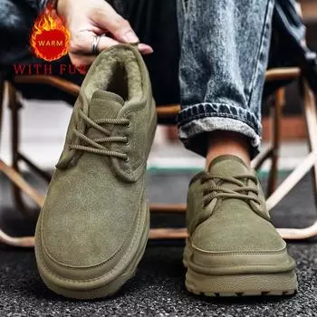 Модные мужские повседневные зимние ботинки Классический ретро-стиль дизайна для прогулок на улице Повседневная офисная молодежная теплая обувь для взрослых Черные коричневые туфли 38 коричневый