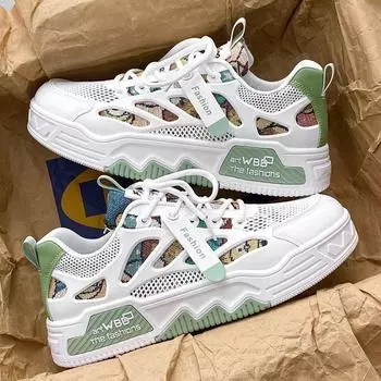 Модные мужские роскошные кроссовки для бега, дышащие кроссовки для скейтборда, массивные удобные повседневные кроссовки для мужчин, теннисная обувь для мужчин 39 хаки