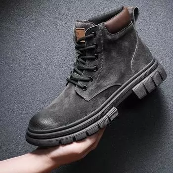 Модные мужские роскошные модные ботинки для пустыни осенне-зимняя обувь ковбойские ботинки из натуральной кожи для активного отдыха на платформе для пешего туризма на щиколотке botas masculinas 6.5