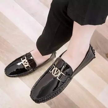 Модные мужские роскошные мокасины дизайнерские мокасины брендовые модные лакированные туфли-лодочки классические для мужчин летняя повседневная обувь обувь 4.5