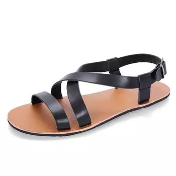 Модные мужские сандалии из натуральной кожи с открытым носком в римском стиле, мужские сандалии, новые летние дышащие пляжные гладиаторские сандалии для мужчин 37 белый