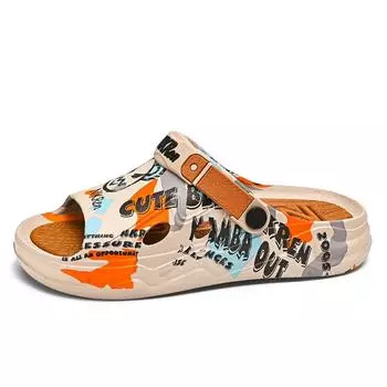 Модные мужские сандалии, легкие, дышащие, с мягкой подошвой, повседневные тапочки, модные, для пляжа, прогулок, спорта, повседневная мужская обувь 39-40