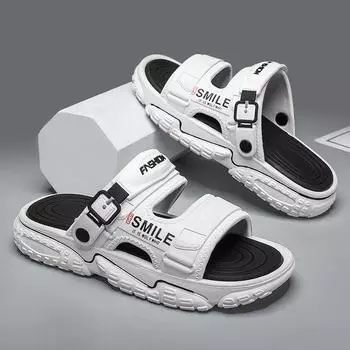 Модные мужские сандалии, легкие дышащие тапочки, сабо, садовая обувь, повседневная обувь для пляжа, нескользящие спортивные шлепанцы для ходьбы 38