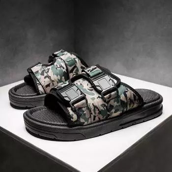 Модные мужские сандалии, новые летние нескользящие сандалии для отдыха на открытом воздухе с мягкой подошвой, модная пляжная обувь, повседневные легкие удобные шлепанцы 39 серый