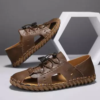 Модные мужские сандалии, новые прогулочные туфли, мужская летняя повседневная пляжная обувь, мужские дышащие сандалии 2024 39 светло-зеленый