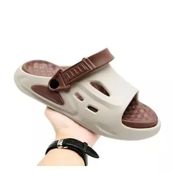 Модные мужские сандалии, тапочки, домашние и уличные пляжные удобные сабо, дизайнерская садовая обувь, мужская повседневная обувь, мужские пляжные сандалии 40