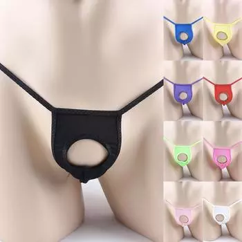 Модные мужские сексуальные эротические брюки, мягкие удобные трусы с чехлом One Size