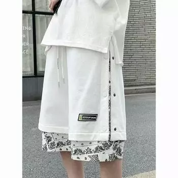 Модные мужские шорты с принтом, летние повседневные спортивные баскетбольные шорты, мешковатые мужские беговые шорты, уличная одежда XXXL белый