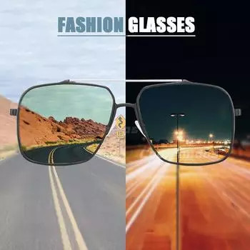 Модные мужские солнцезащитные очки, классические солнцезащитные очки для вождения, зеркальные очки с металлической оправой для отдыха, рыбалки, деловых женщин, очки ночного видения