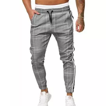 Модные мужские спортивные цветные повязки, повседневные свободные спортивные штаны на шнуровке S серый