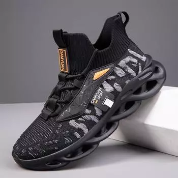 модные мужские спортивные туфли дышащие модные сетчатые кроссовки мужские высококачественные унисекс легкие теннисные корзины спортивные беговые кроссовки большого размера 39 39 чёрный