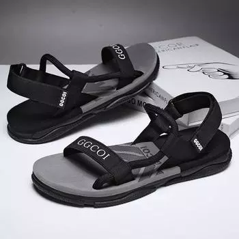 Модные мужские тапочки для дома и улицы Мягкая и удобная обувь для мужчин Износостойкие сандалии Нескользящие унисекс Модные вентилируемые 38 черный серый