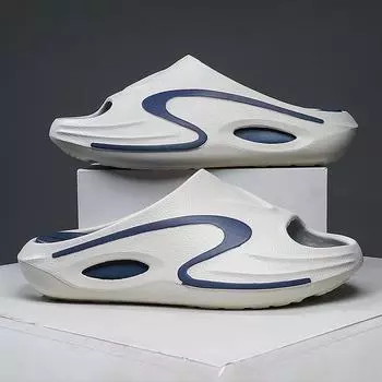 Модные мужские тапочки, домашние уличные сандалии, пляжные удобные мягкие шлепанцы, повседневная обувь, мужские шлепанцы, домашние тапочки для ванной 40