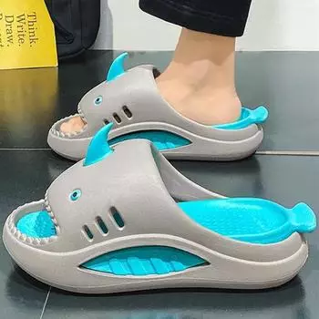 Модные мужские тапочки EVA мягкие нескользящие тапочки с острыми краями для отдыха на пляже спортивные сандалии летняя повседневная обувь 39 чёрный