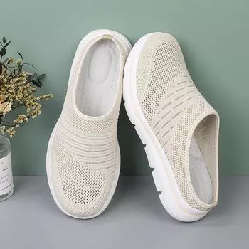 Модные мужские тапочки, летние дышащие домашние тапочки, толстые тапочки, модные туфли для пар, полутапочки 35