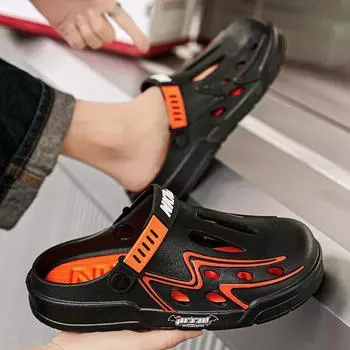 Модные мужские тапочки, летние новые шлепанцы на мягкой подошве из ЭВА, сандалии для дома и улицы, для ходьбы, пляжная обувь, шлепанцы, мужская обувь, большой размер 39-40 белый