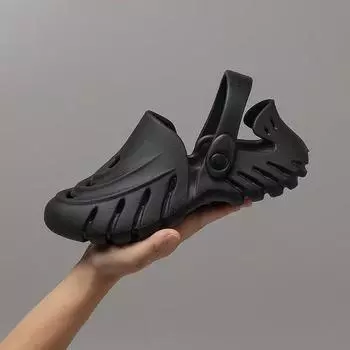 Модные мужские тапочки, нескользящая садовая обувь, удобные пляжные сандалии, летняя повседневная обувь, обувь для повара, обувь для медсестры, врача, шлепанцы 36