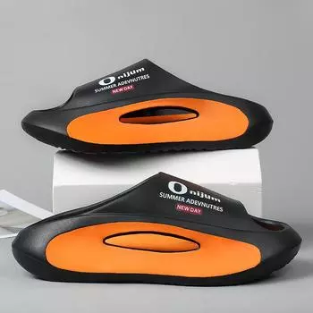 Модные мужские тапочки, уличные домашние сандалии, пляжные удобные шлепанцы на мягкой подошве, мужская повседневная обувь, женские домашние тапочки для пар 36-37