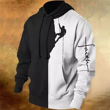Модные мужские толстовки с капюшоном с принтом 3D-креста, мужская одежда, уличный дизайнер, осенний свитер с длинными рукавами, свободный свитер большого размера, мужские топы S