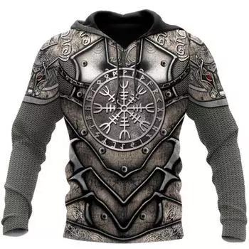 Модные мужские толстовки в стиле ретро, мужская толстовка с 3D принтом викингов, волка и дракона, винтажная мужская толстовка с длинными рукавами L