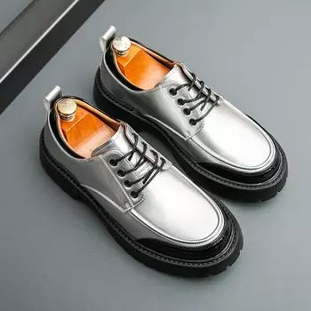 Модные мужские туфли дерби Мужские повседневные на шнуровке Удобные дышащие туфли для вождения и путешествий Социальные туфли Размеры 38-46 Мужская обувь 38