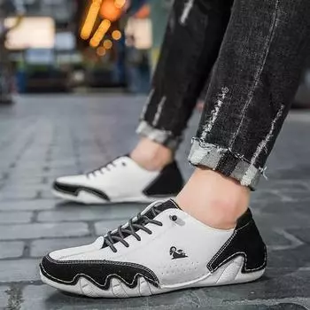 Модные мужские туфли для тенниса, повседневные мокасины, стиль шитья, разноцветные мягкие мокасины на шнуровке, удобные вулканизированные туфли Zapatillas De Hombre 35 чёрный