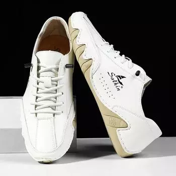 Модные мужские туфли из кожи для мужчин, мужские кроссовки, обувь для мужчин, роскошные дизайнерские мокасины на плоской подошве, мужские кожаные туфли для мужчин 39 бежевый