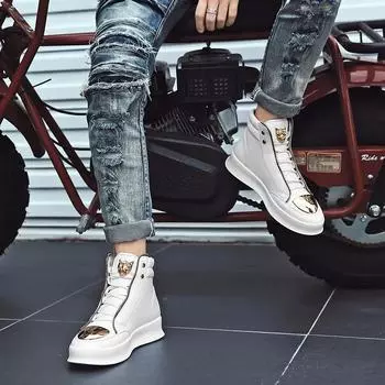 Модные мужские туфли из кожи, водонепроницаемые, модные 2025, мужские ботинки на платформе, модная обувь, нескользящая, размер 44, горячая распродажа, 2000 год, акция 45 39