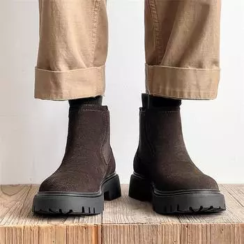 Модные мужские туфли из натуральной кожи Модный минималистичный дизайнерский стиль Отдых на природе Бизнес вечеринка Повседневные офисные молодежные ботинки 38 коричневый