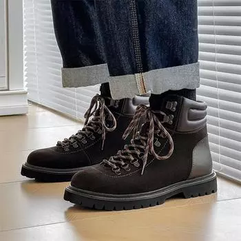 Модные мужские туфли из натуральной кожи с высоким верхом. Роскошные модные дизайнерские стили. Для улицы, деловой вечеринки, повседневные офисные модные мужские ботинки. 38 коричневый