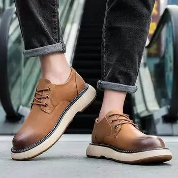 Модные мужские туфли из натуральной кожи, классические, минималистичные, в стиле джентльмена, черного, коричневого цвета, для отдыха на природе, для деловых вечеринок, качественные туфли для платья 38 коричневый