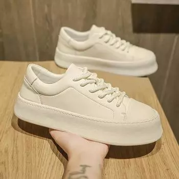 Модные мужские туфли из натуральной кожи на шнуровке, оксфорды, кожаные, мягкие, нескользящие, для вождения, мужские, весна-осень, деловые, деловые туфли для мужчин 38 белый