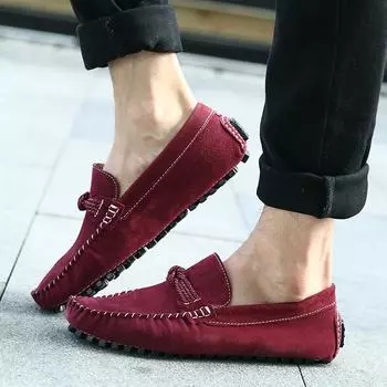 Модные мужские туфли-лоферы слипоны модные кисточки One-step летние повседневные офисные туфли мужские из коровьей замши высокого качества мокасины 6.5 чёрный