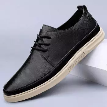 Модные мужские туфли на плоской подошве, классические черные кроссовки на шнуровке, мужская обувь, повседневная кожаная обувь класса люкс для скейтбординга, мужские кроссовки 6.5 хаки