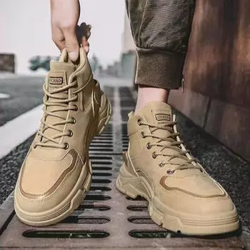 Модные мужские туфли на шнуровке, рабочие ботинки для мужчин, резиновые, удобные, оригинальные, ретро, модные, популярные, распродажа 39