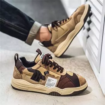 Модные мужские туфли, обувь для досок, новая мода, корейская версия, платформа, увеличивающая рост, повседневная спортивная обувь для студентов, весна и осень, персонализированная модная обувь 39