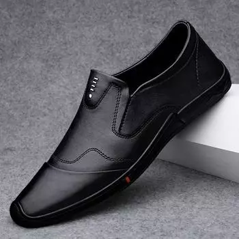 Модные мужские туфли ручной работы из натуральной кожи, мокасины, мужские удобные лоферы с мягкой подошвой, мужские высококачественные повседневные туфли без застежек Homme 38 коричневый