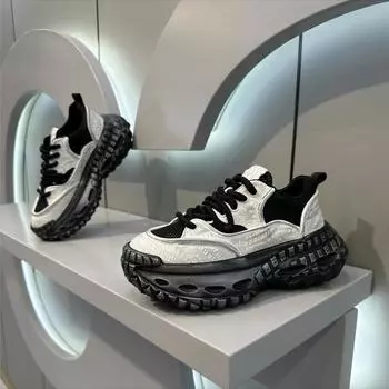 Модные мужские туфли с сеткой, удобная толстая подошва, повседневные спортивные туфли, дышащие туфли для хлеба 39