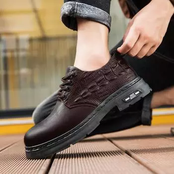Модные мужские туфли с увеличенным ростом, толстая подошва, повседневные деловые, роскошные, увеличивающие рост, кожаные туфли, мокасины, более высокие, мужские мокасины, обувь для мужчин 38 чёрный