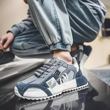 Модные мужские туфли весна-осень сетчатые дышащие универсальные спортивные кроссовки толстая подошва увеличивающая подошва модные повседневные туфли для папы 39