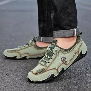 Модные мужские удобные кроссовки для вождения 2024 года, новые дышащие мужские туфли без застежек, высококачественная мужская повседневная обувь, универсальные мужские туфли на плоской подошве 38